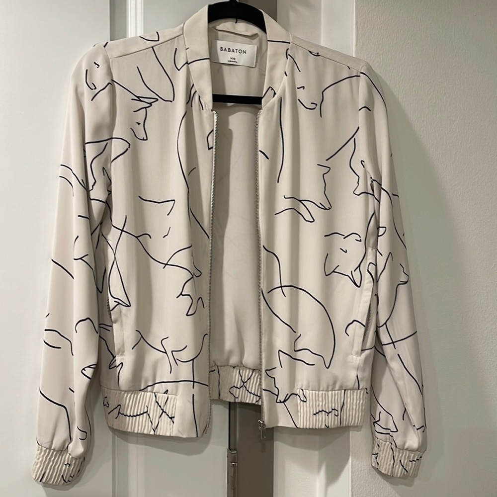 Aritzia printed bomber jacket